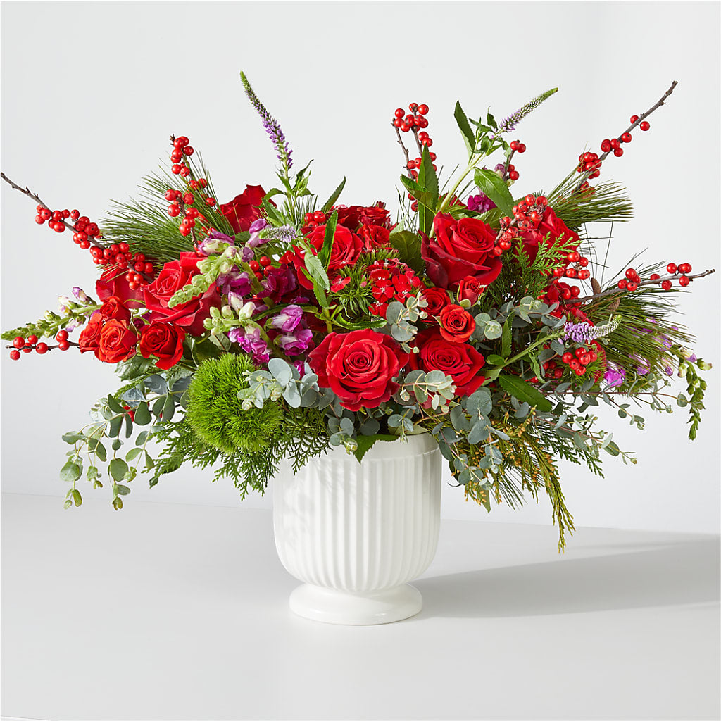 Big Red Bow Bouquet – L & M FLOWER SHOP, Canonsburg PA