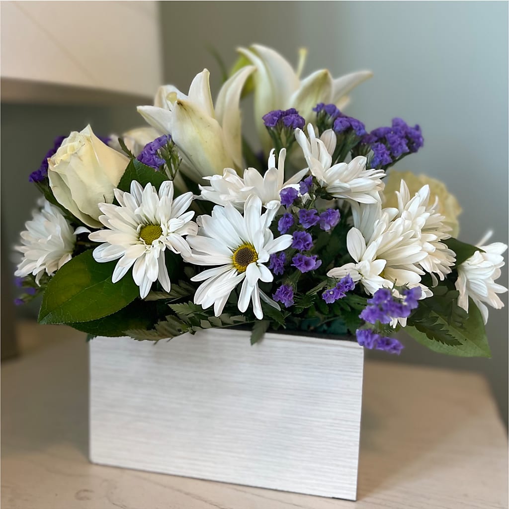 Beyond Blue Box Bouquet – L & M FLOWER SHOP, Canonsburg PA