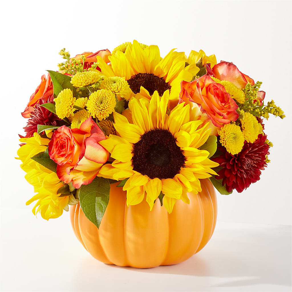 Golden Gourd Pumpkin Bouquet – L & M FLOWER SHOP, Canonsburg PA