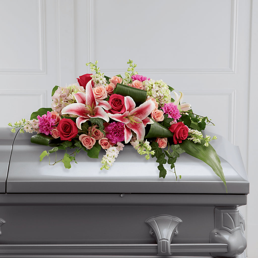 Splendid Grace Casket Spray – L & M FLOWER SHOP, Canonsburg PA