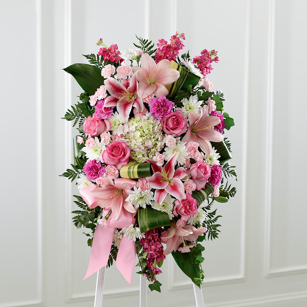 Comforting Standing Spray – L & M FLOWER SHOP, Canonsburg PA