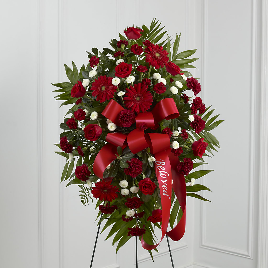 Treasured Memories Standing Spray – L & M FLOWER SHOP, Canonsburg PA