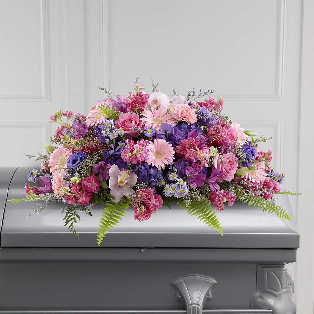 Glorious Garden Casket Spray – L & M FLOWER SHOP, Canonsburg PA