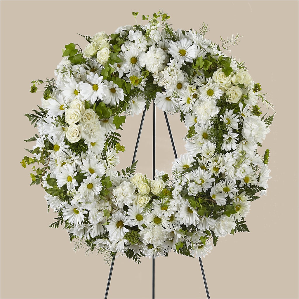 Faithful Wishes Wreath – L & M FLOWER SHOP, Canonsburg PA