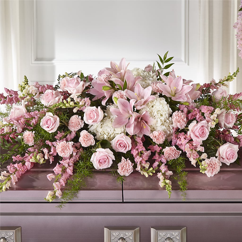 Life & Remembrance Casket Spray – L & M FLOWER SHOP, Canonsburg PA