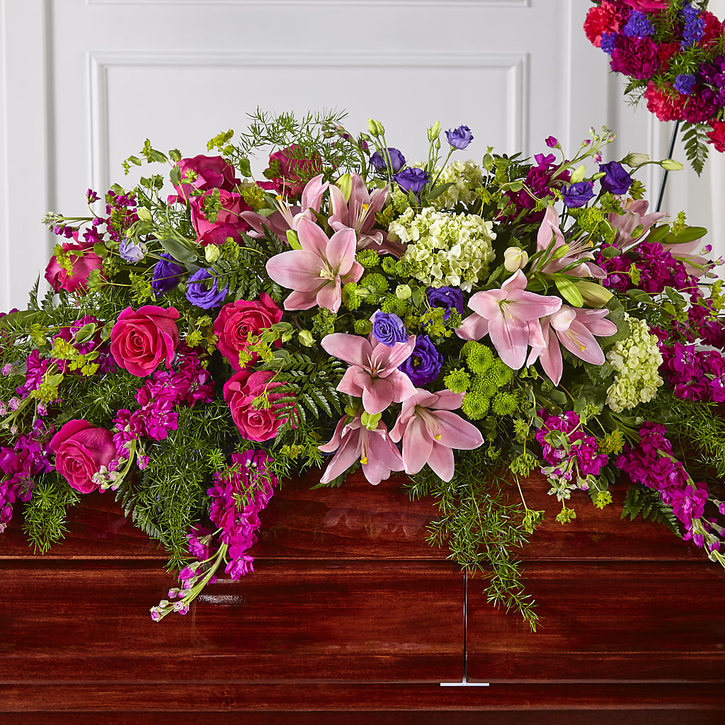 Radiant Tribute Casket Spray – L & M FLOWER SHOP, Canonsburg PA