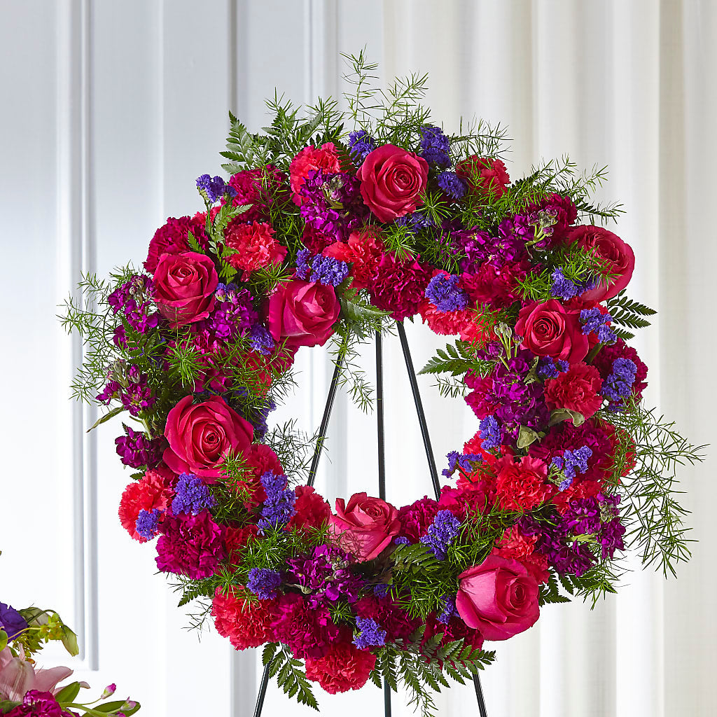 Calming Colors Wreath – L & M FLOWER SHOP, Canonsburg PA