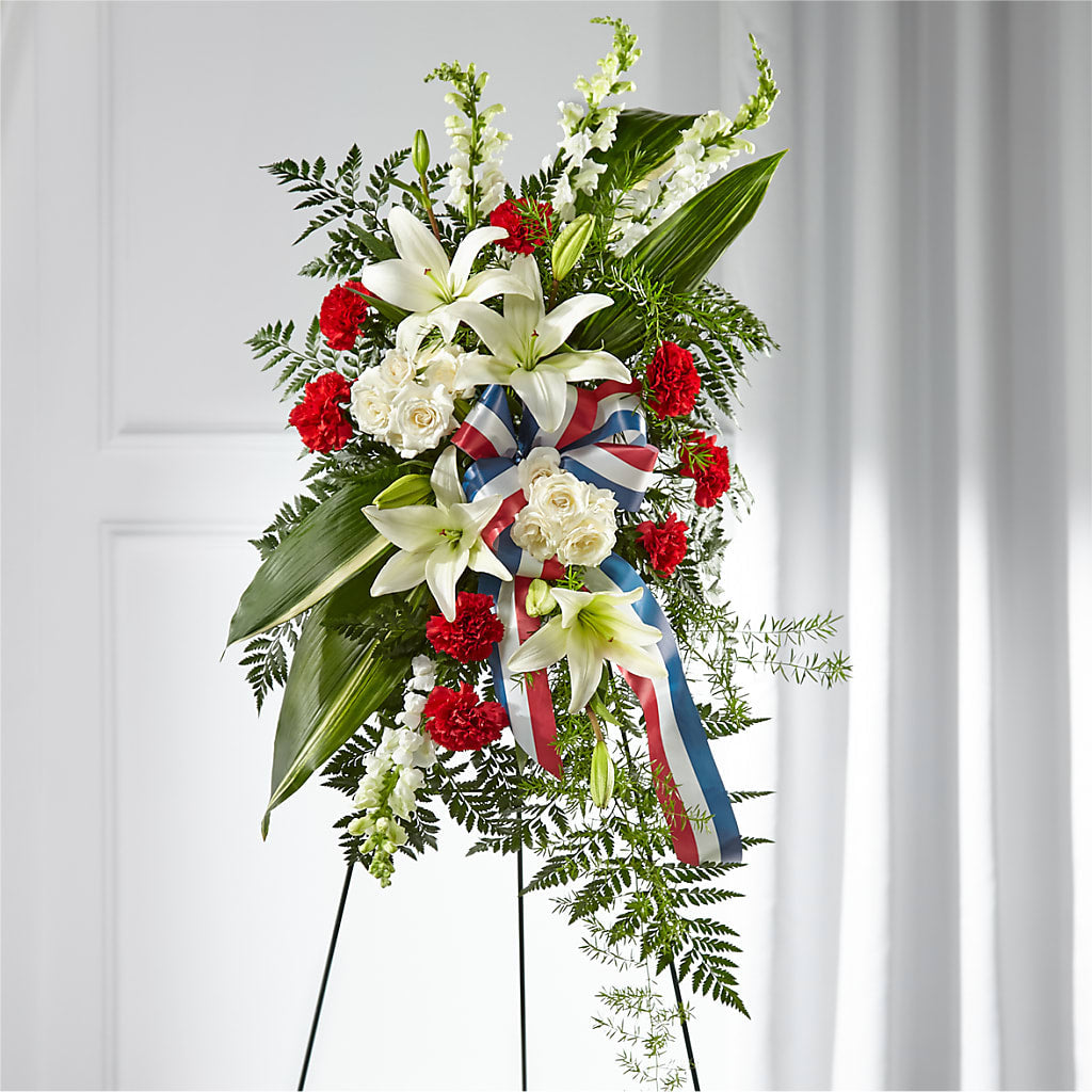 Stars of Life Standing Spray – L & M FLOWER SHOP, Canonsburg PA