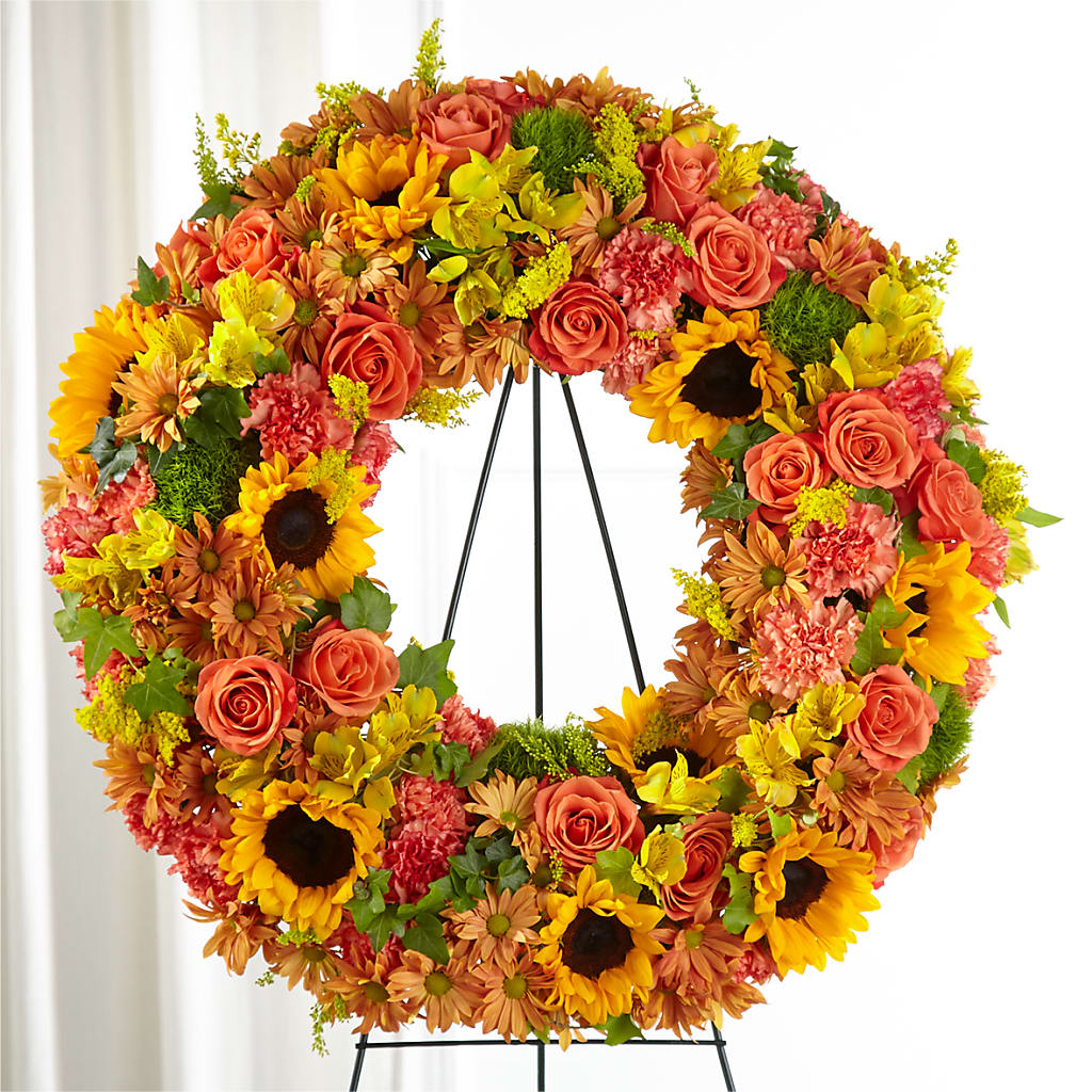 Autumnal Memories Wreath (Standard) – L & M FLOWER SHOP, Canonsburg PA