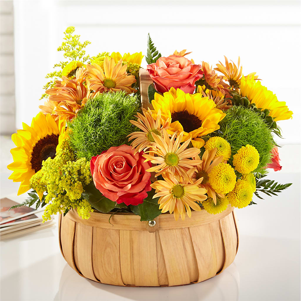 Harvest Sunflower Basket – L & M FLOWER SHOP, Canonsburg PA