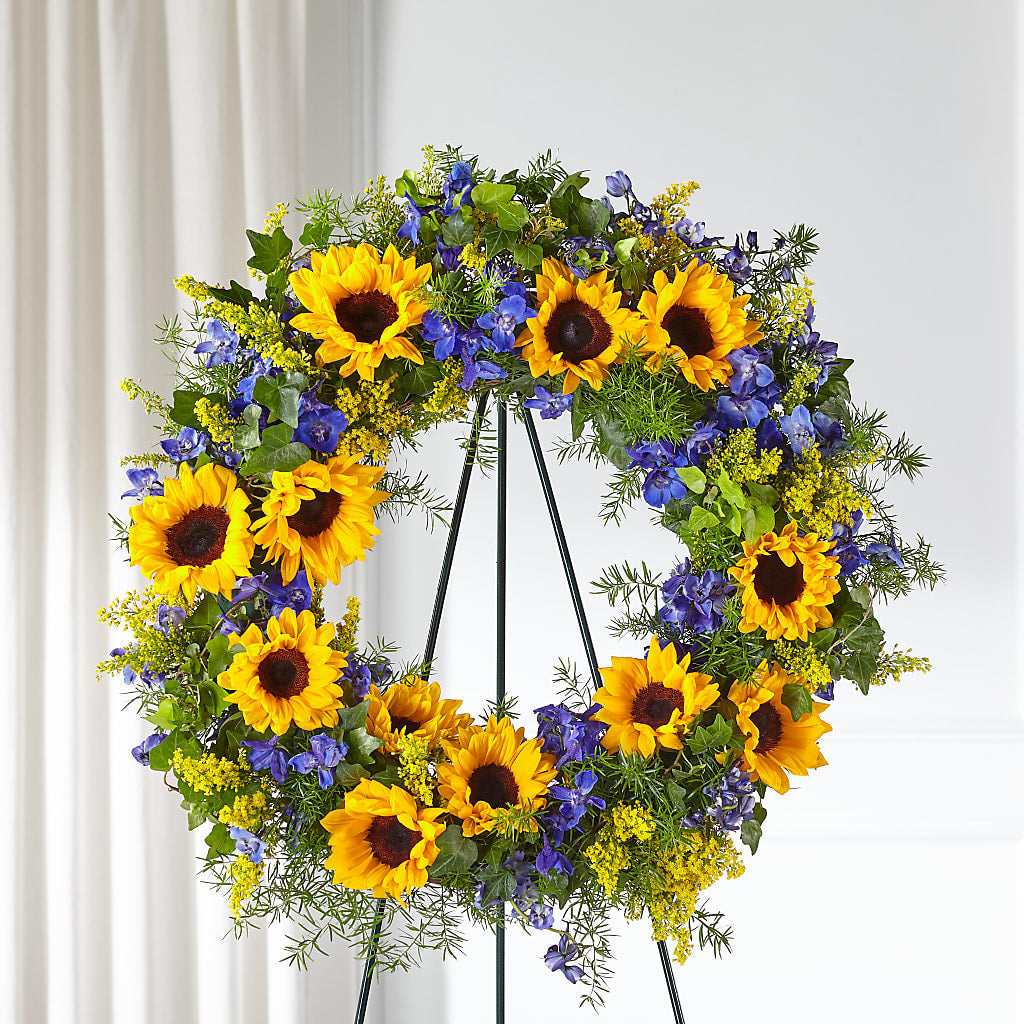 Bright Rays Wreath – L & M FLOWER SHOP, Canonsburg PA