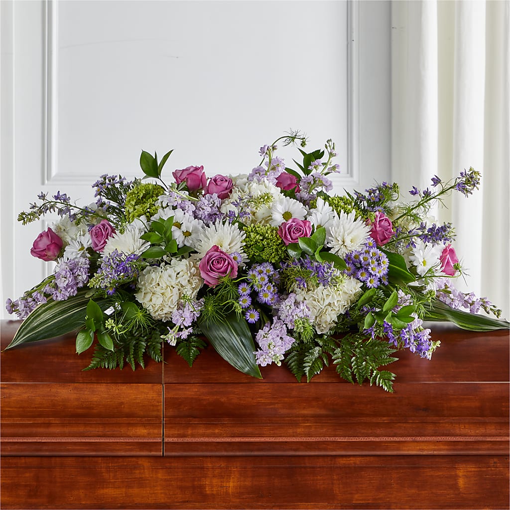 Meadows of Serenity Casket Spray – L & M FLOWER SHOP, Canonsburg PA