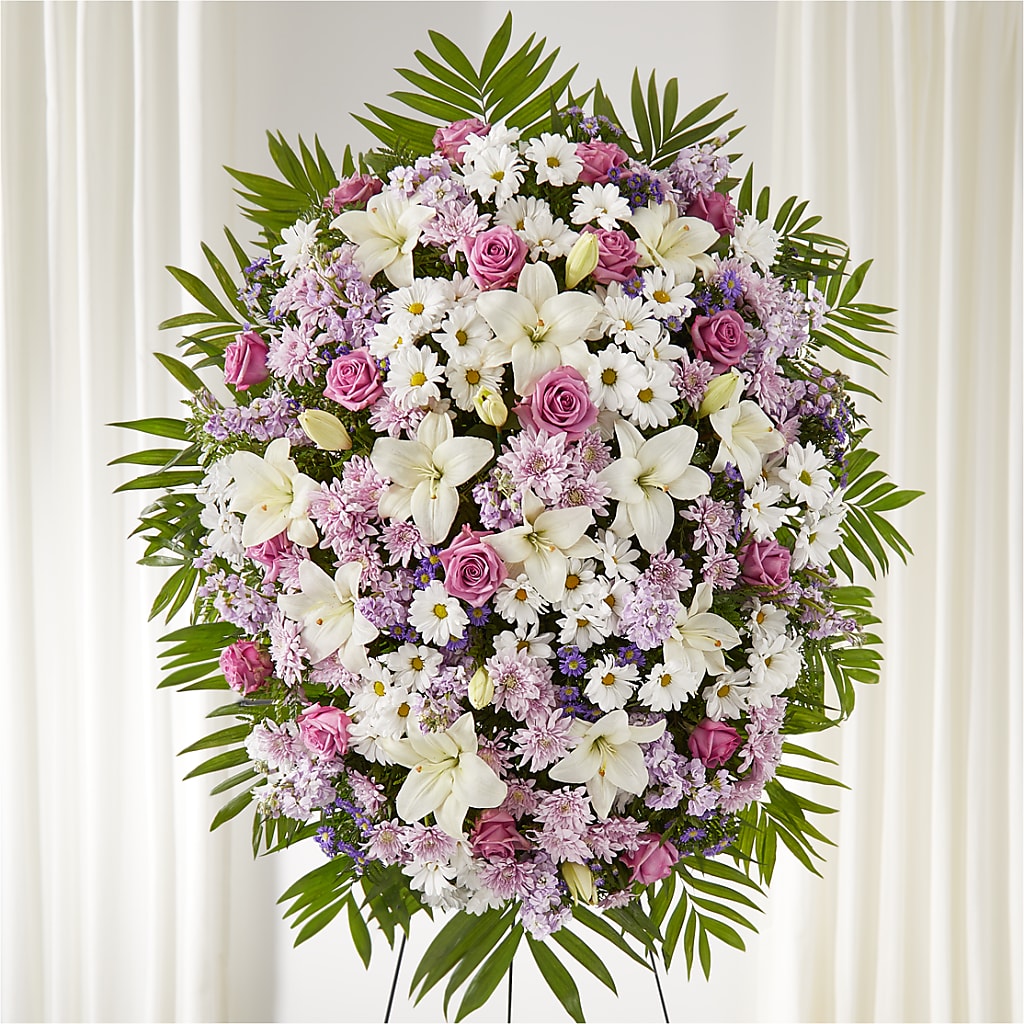 Surrounded by Love Standing Spray – L & M FLOWER SHOP, Canonsburg PA