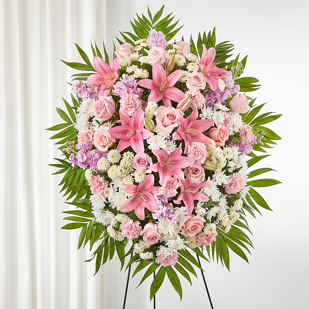 Offering Solace Standing Spray – L & M FLOWER SHOP, Canonsburg PA