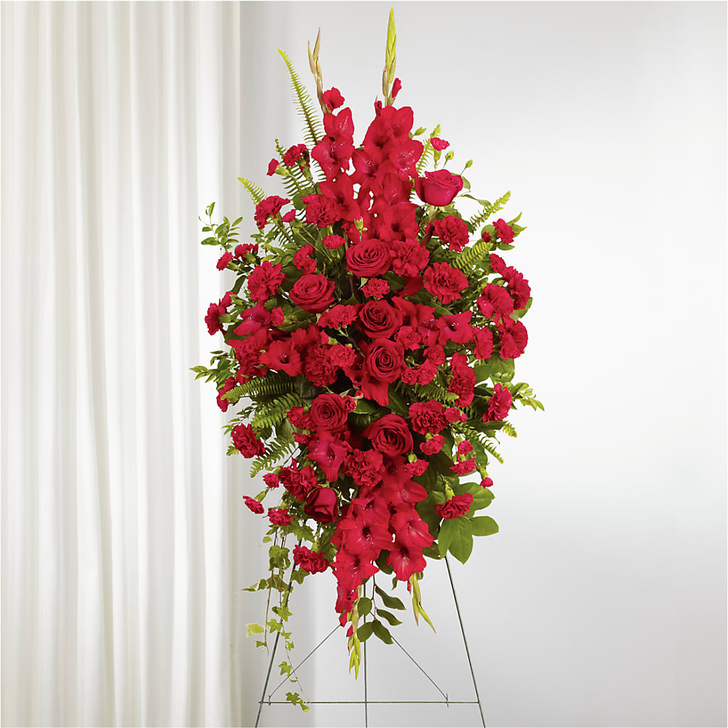 From the Heart Standing Spray – L & M FLOWER SHOP, Canonsburg PA