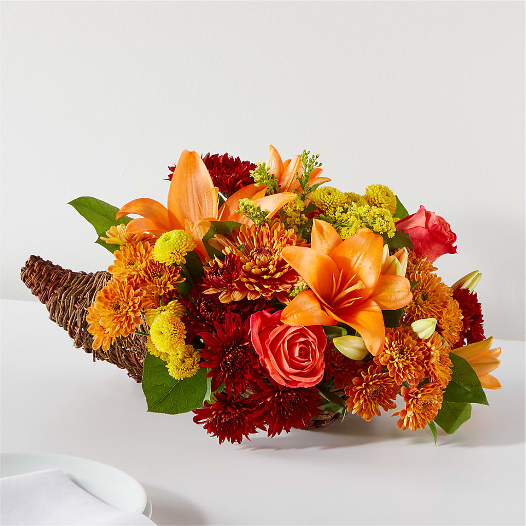 Bouquet of Blessings Cornucopia – L & M FLOWER SHOP, Canonsburg PA