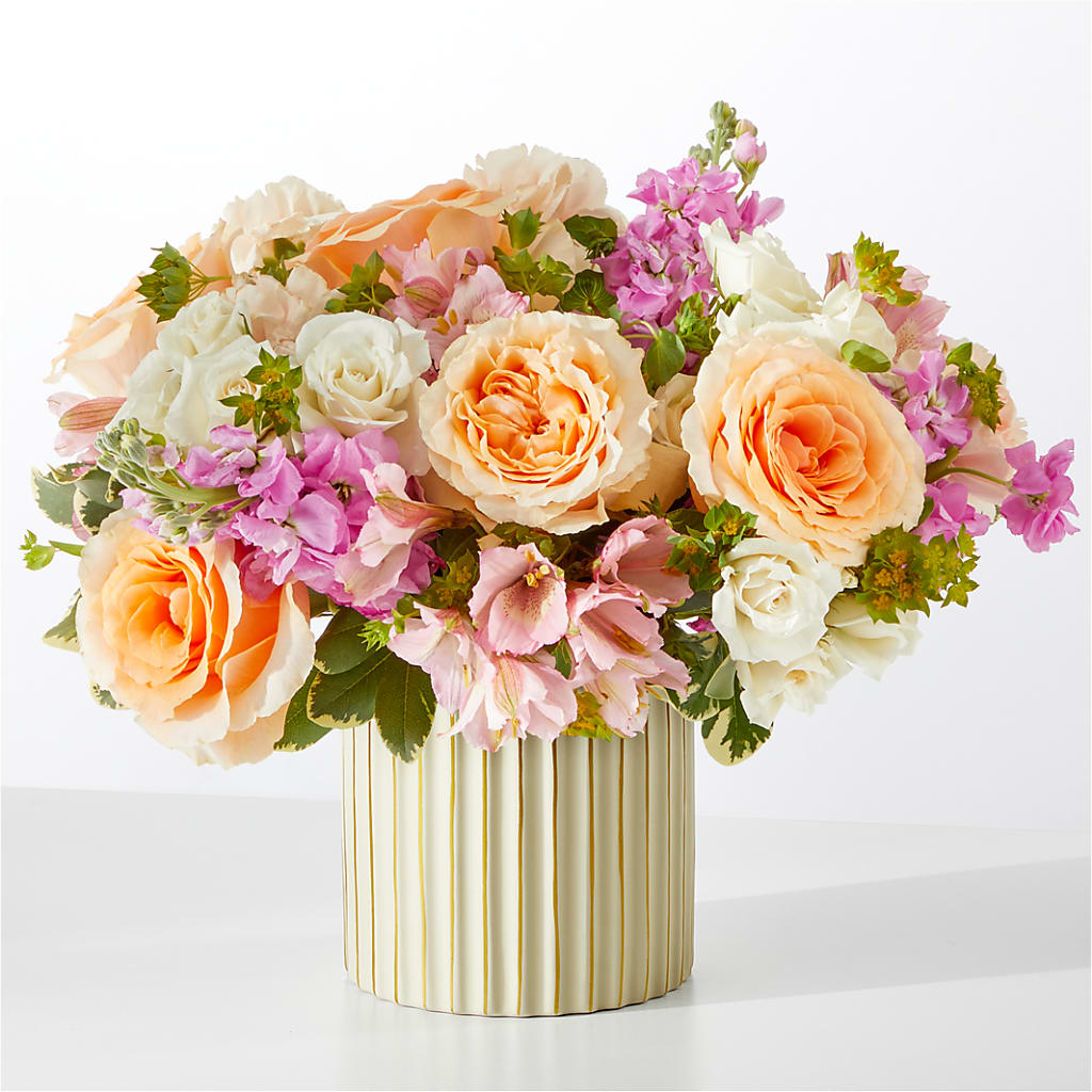 Paradise Bouquet with Ivory Vase – L & M FLOWER SHOP, Canonsburg PA