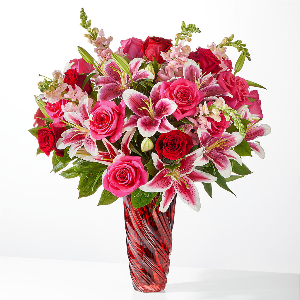 Always You Bouquet with Luxe Swirl Vase – L & M FLOWER SHOP, Canonsburg PA