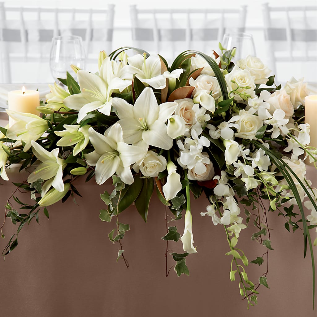 White Linen Arrangement – L & M FLOWER SHOP, Canonsburg PA