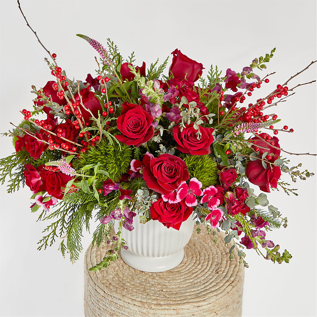 Big Red Bow Bouquet – L & M FLOWER SHOP, Canonsburg PA