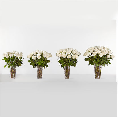 Long Stem White Rose Bouquet – L & M FLOWER SHOP, Canonsburg PA