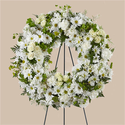 Faithful Wishes Wreath – L & M FLOWER SHOP, Canonsburg PA