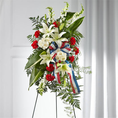 Stars of Life Standing Spray – L & M FLOWER SHOP, Canonsburg PA