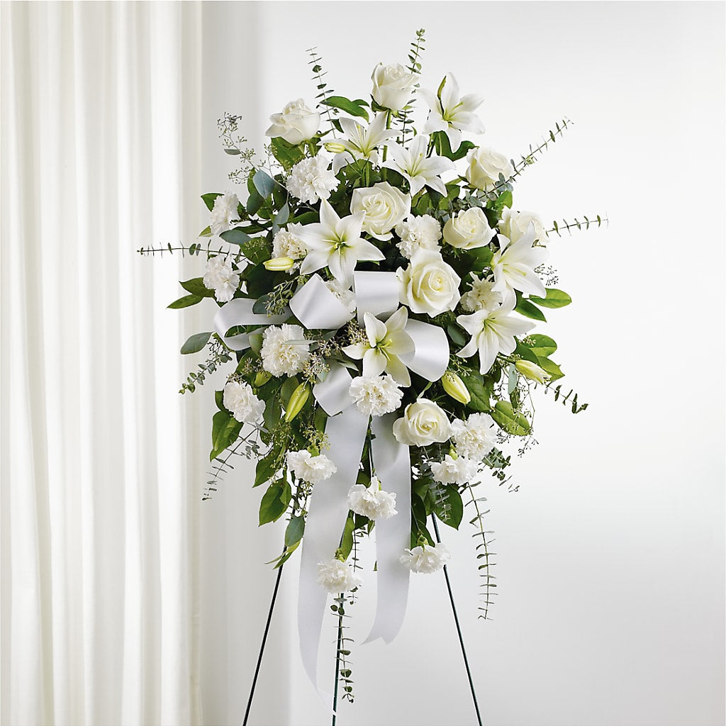 With Care Standing Spray – L & M FLOWER SHOP, Canonsburg PA