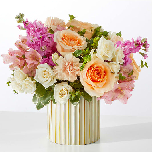 Paradise Bouquet with Ivory Vase – L & M FLOWER SHOP, Canonsburg PA