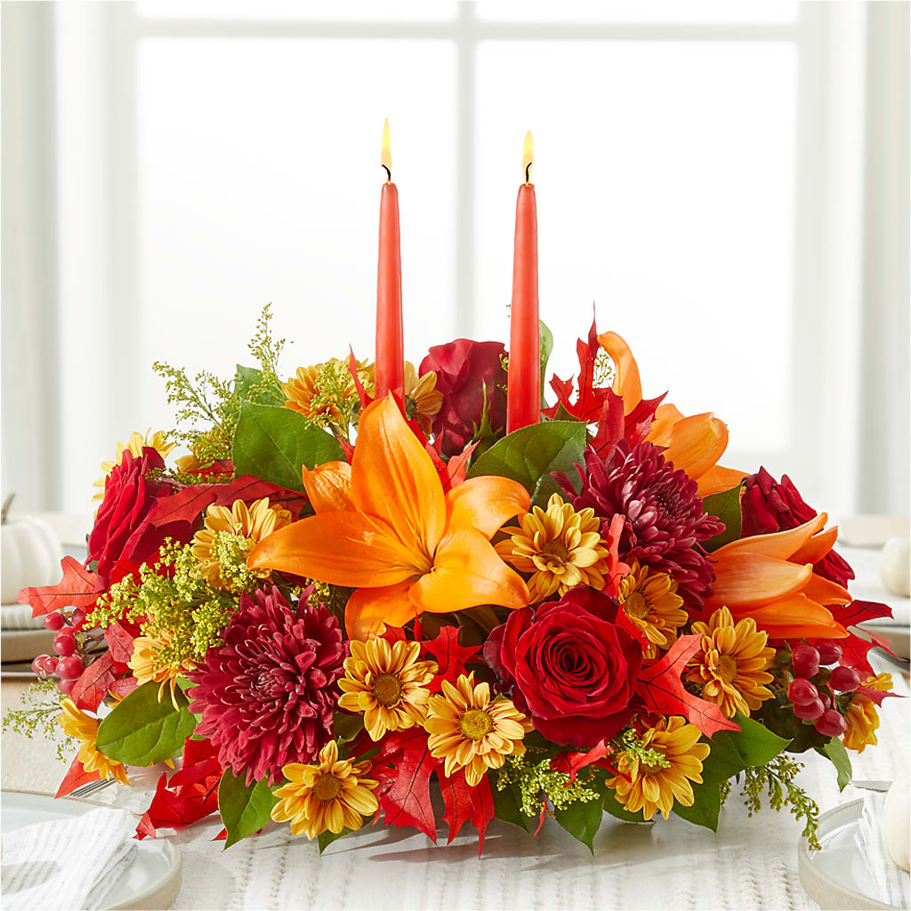 Autumn's Embrace Centerpiece – L & M FLOWER SHOP, Canonsburg PA