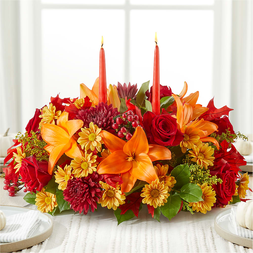 Autumn's Embrace Centerpiece – L & M FLOWER SHOP, Canonsburg PA